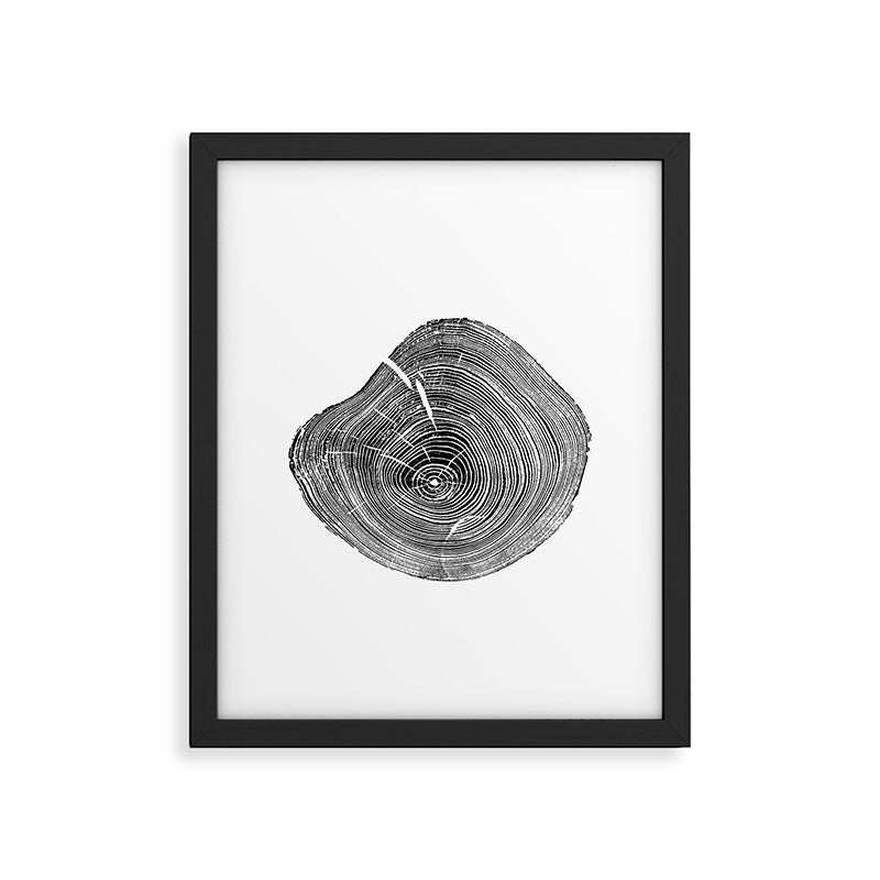 Loblolly Pine - Tree ring ink woodblock print Framed Art Print Gallery Image 5