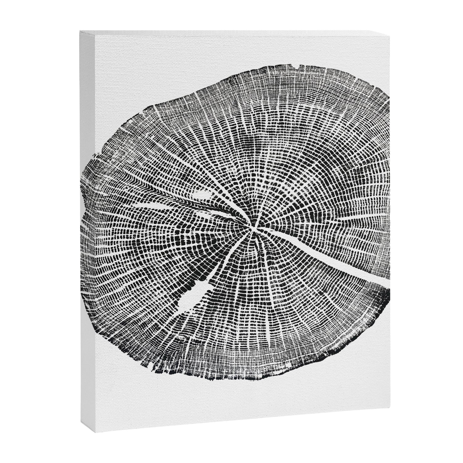 Shenandoah National Park, Oak - Tree ring ink woodblock print  Canvas Print Gallery Image 3