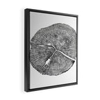 Shenandoah National Park, Oak - Tree ring ink woodblock print  Framed Canvas Print Gallery Image 2