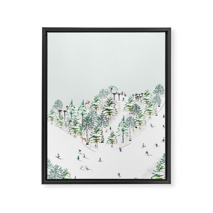 SKI Framed Canvas Print Gallery Image 1
