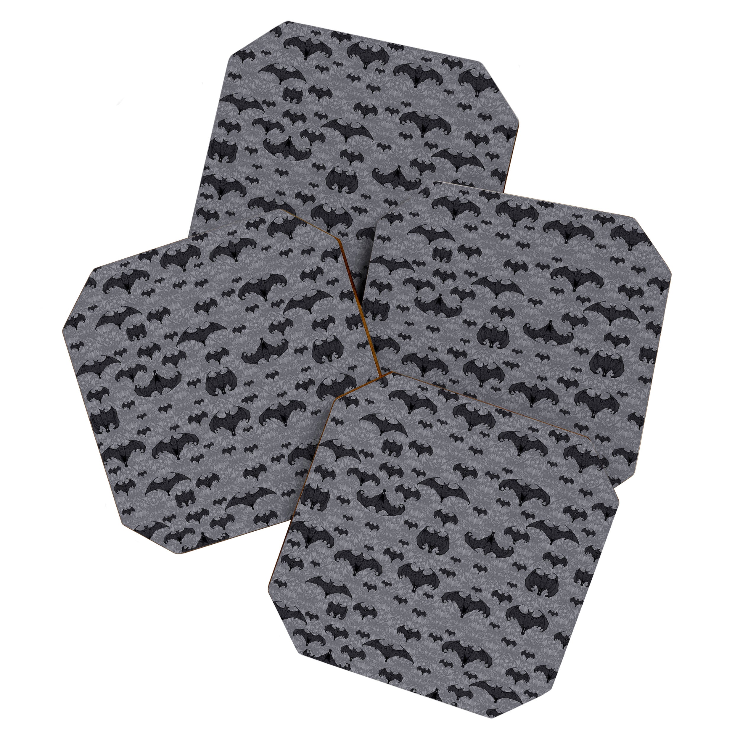 Balinese Bat Colony Print - Gray Coaster Gallery Image 1