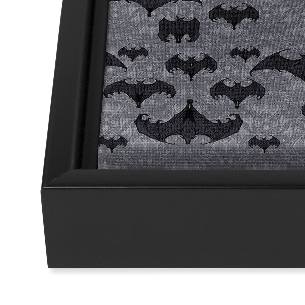 Balinese Bat Colony Print - Gray Framed Canvas Print Gallery Image 3