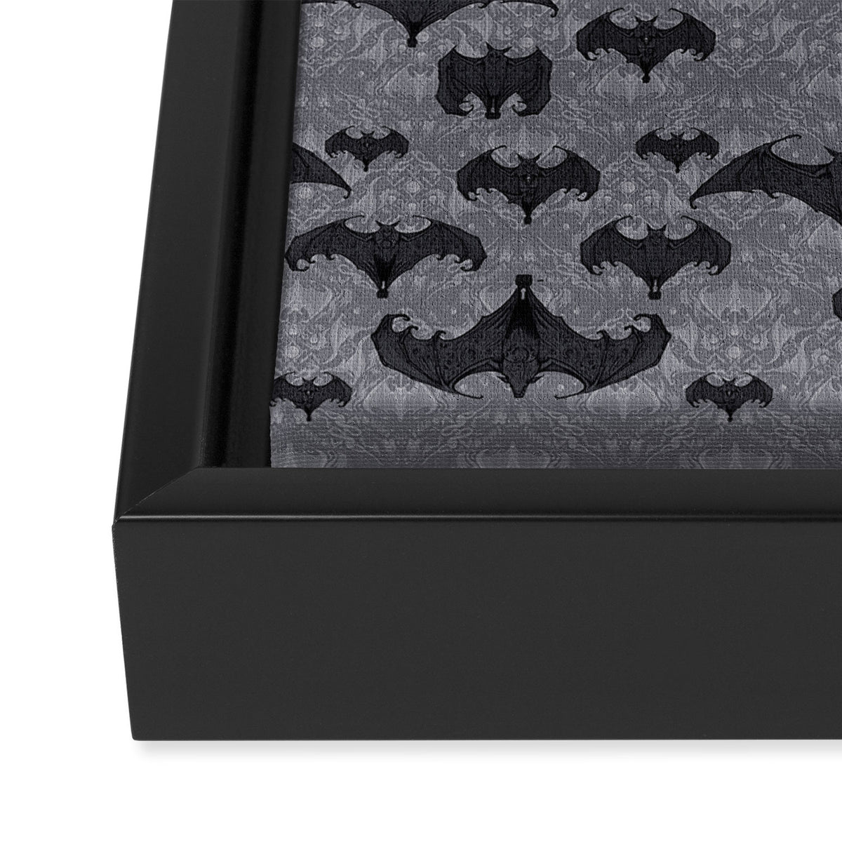 Balinese Bat Colony Print - Gray Framed Canvas Print Gallery Image 3