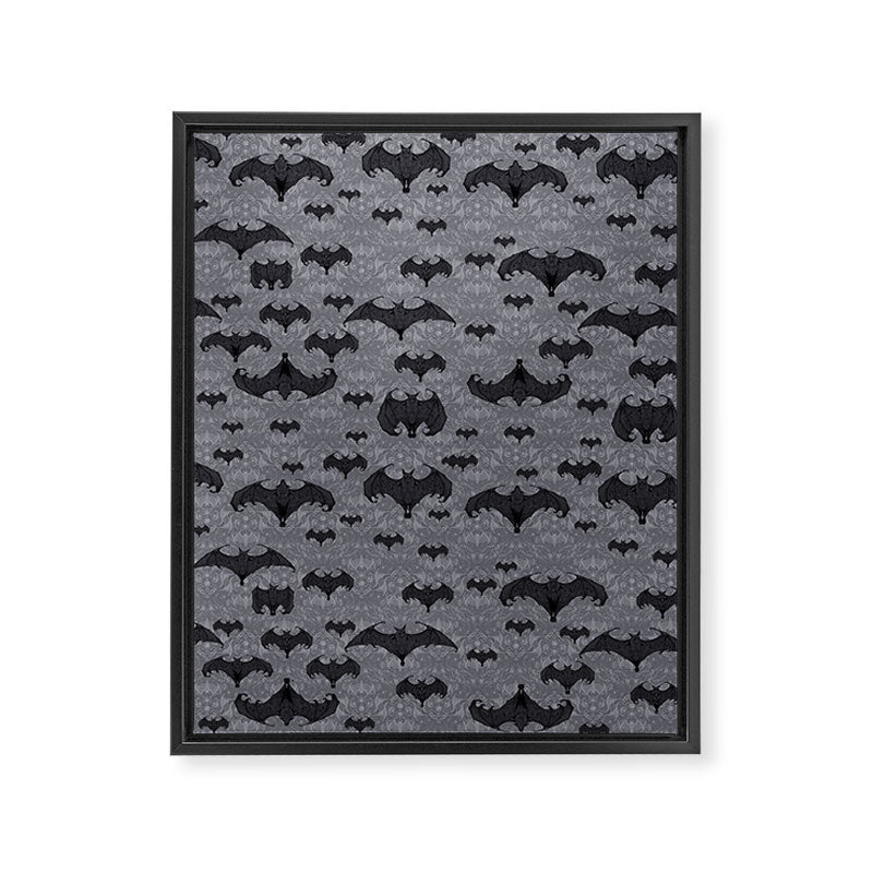 Balinese Bat Colony Print - Gray Framed Canvas Print Gallery Image 8