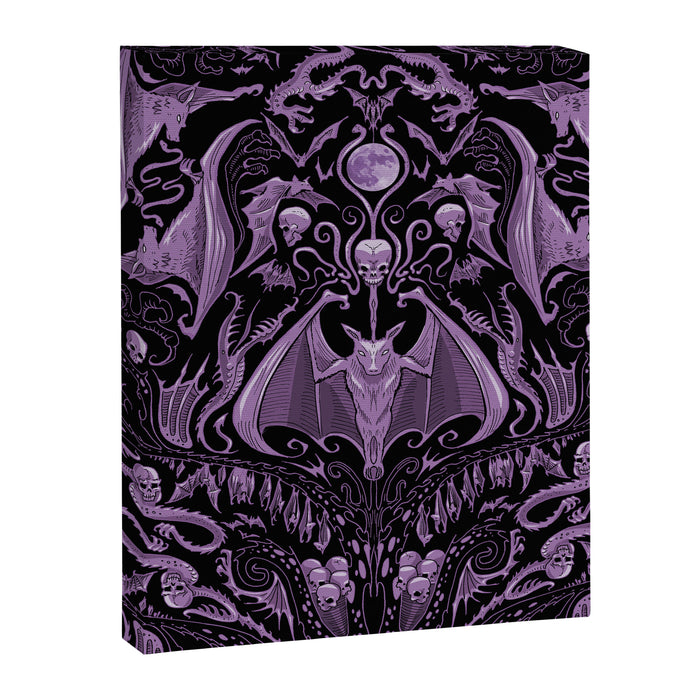 Bats and Beasts (Purple) Canvas Print Gallery Image 1