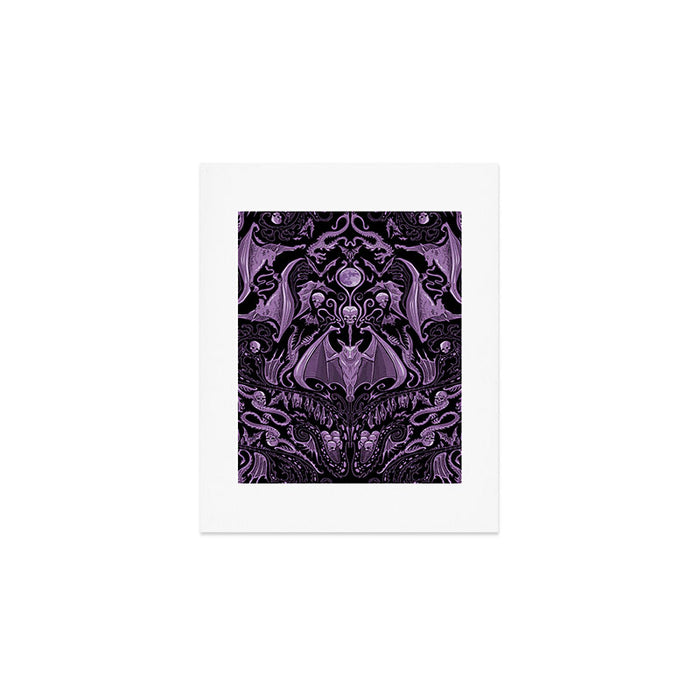 Bats and Beasts (Purple) Art Print Gallery Image 1