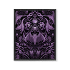 Bats and Beasts (Purple) Framed Canvas Print Gallery Image 6