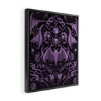 Bats and Beasts (Purple) Framed Canvas Print Gallery Image 2