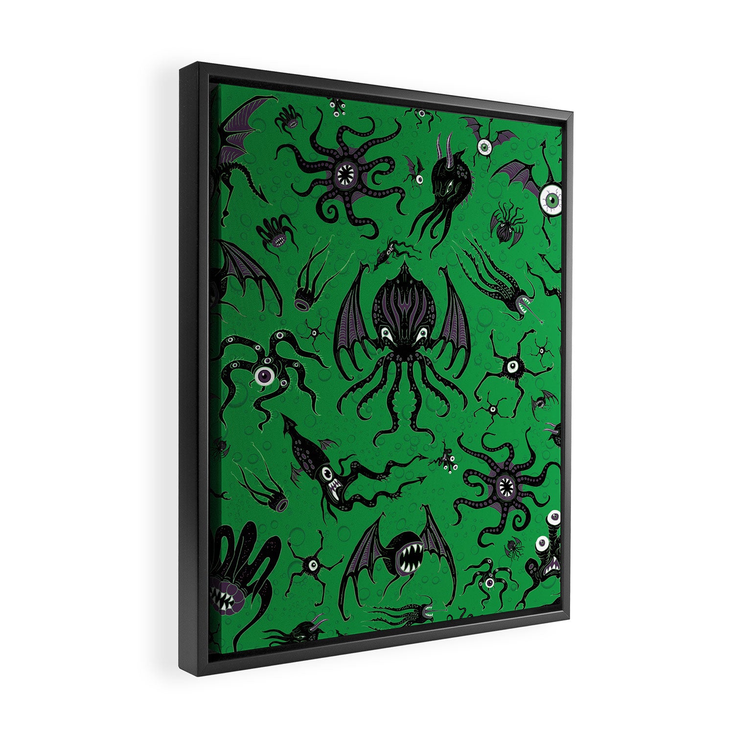 Cosmic Horror Critters Framed Canvas Print Gallery Image 2