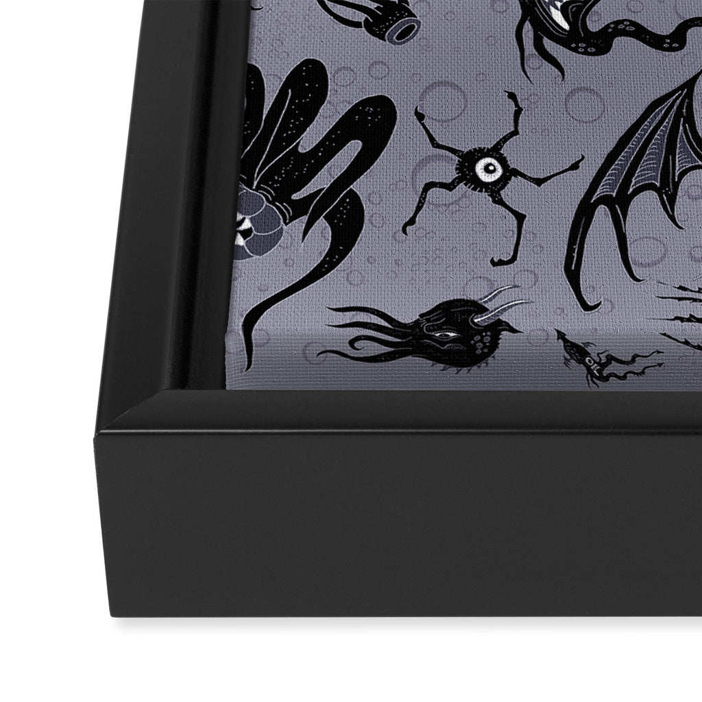 Cosmic Horror Critters in Twilight Zone Glow Framed Canvas Print Gallery Image 3
