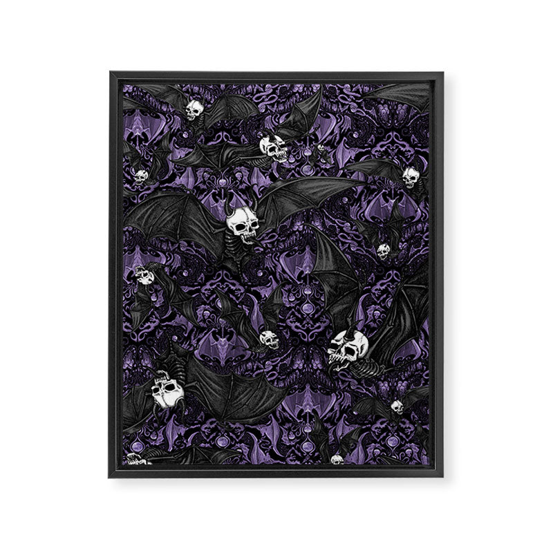 Skelebats - Royal Purple Framed Canvas Print Gallery Image 6