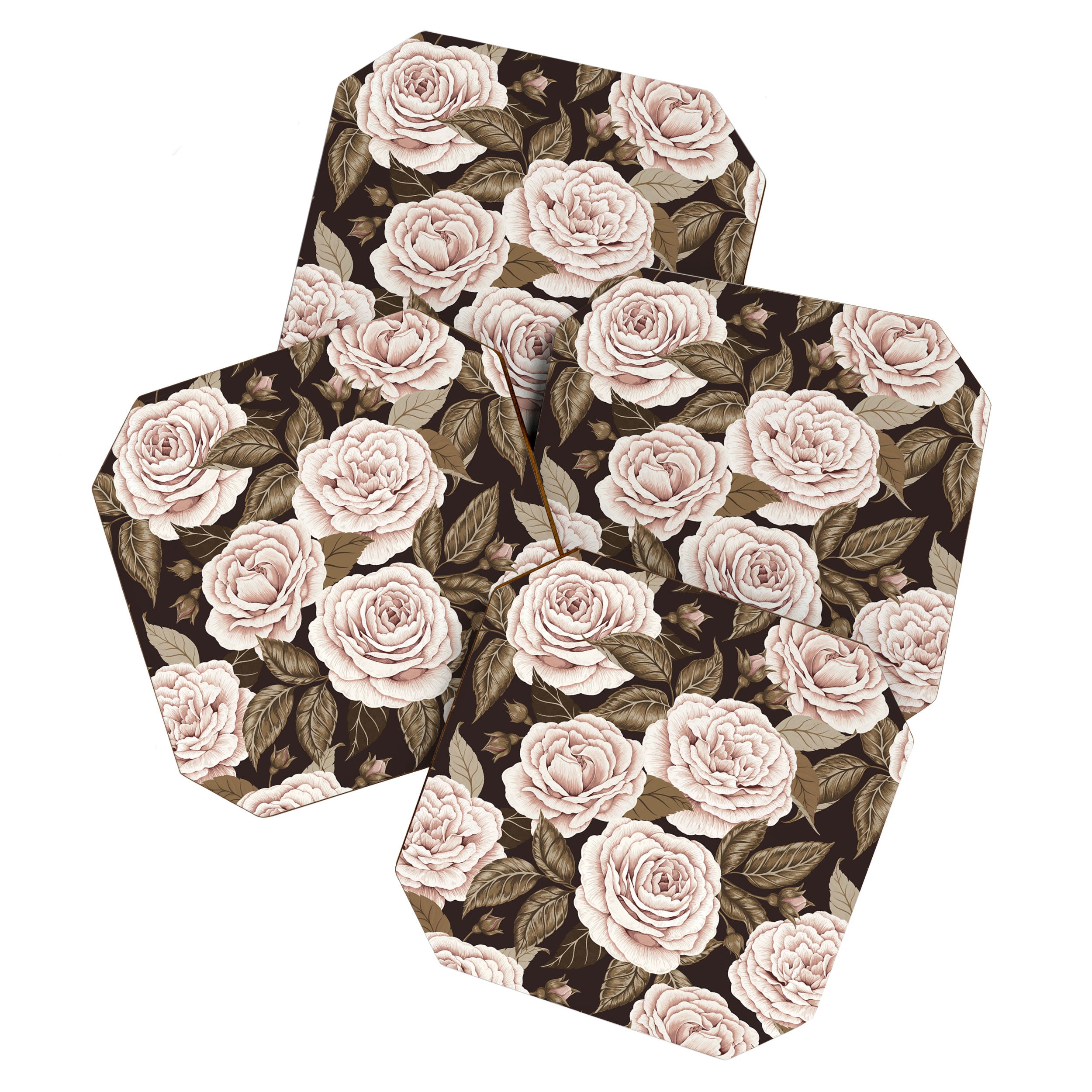 A Realm Of Roses - Dark Academia Pink Coaster Gallery Image 1
