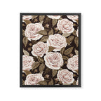 A Realm Of Roses - Dark Academia Pink Framed Canvas Print Gallery Image 6