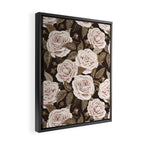 A Realm Of Roses - Dark Academia Pink Framed Canvas Print Gallery Image 2