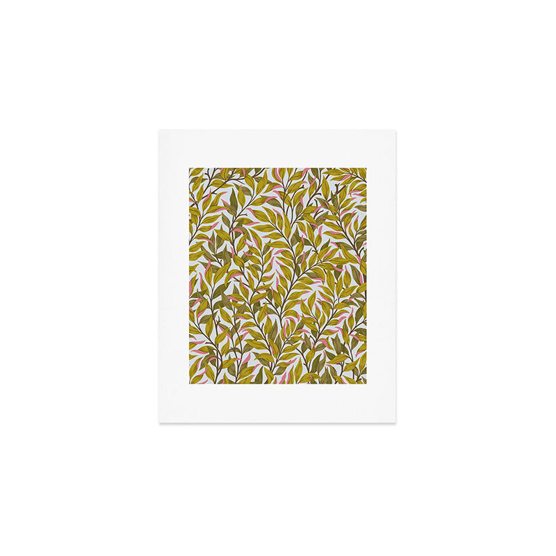 Autumn Botnica Foliage in Green Art Print Gallery Image 1