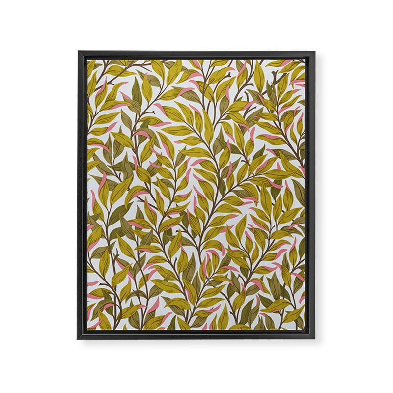 Autumn Botnica Foliage in Green Framed Canvas Print Gallery Image 6