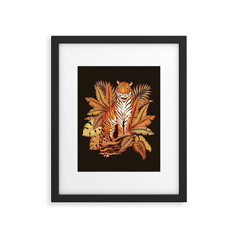 Autumn Jungle Tiger Framed Art Print Gallery Image 6