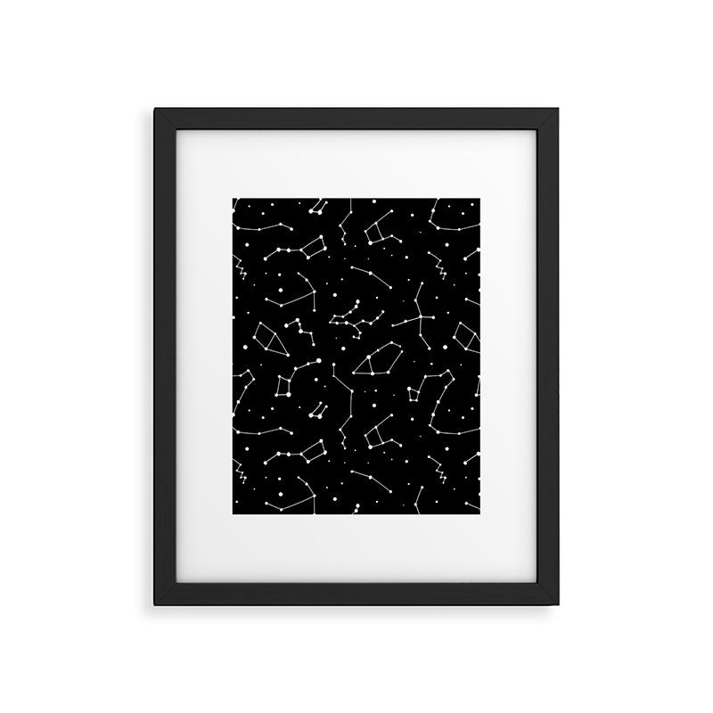 Black and White Constellations Framed Art Print Gallery Image 5