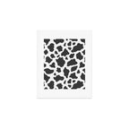 Black and White Cow Print Art Print Gallery Image 1