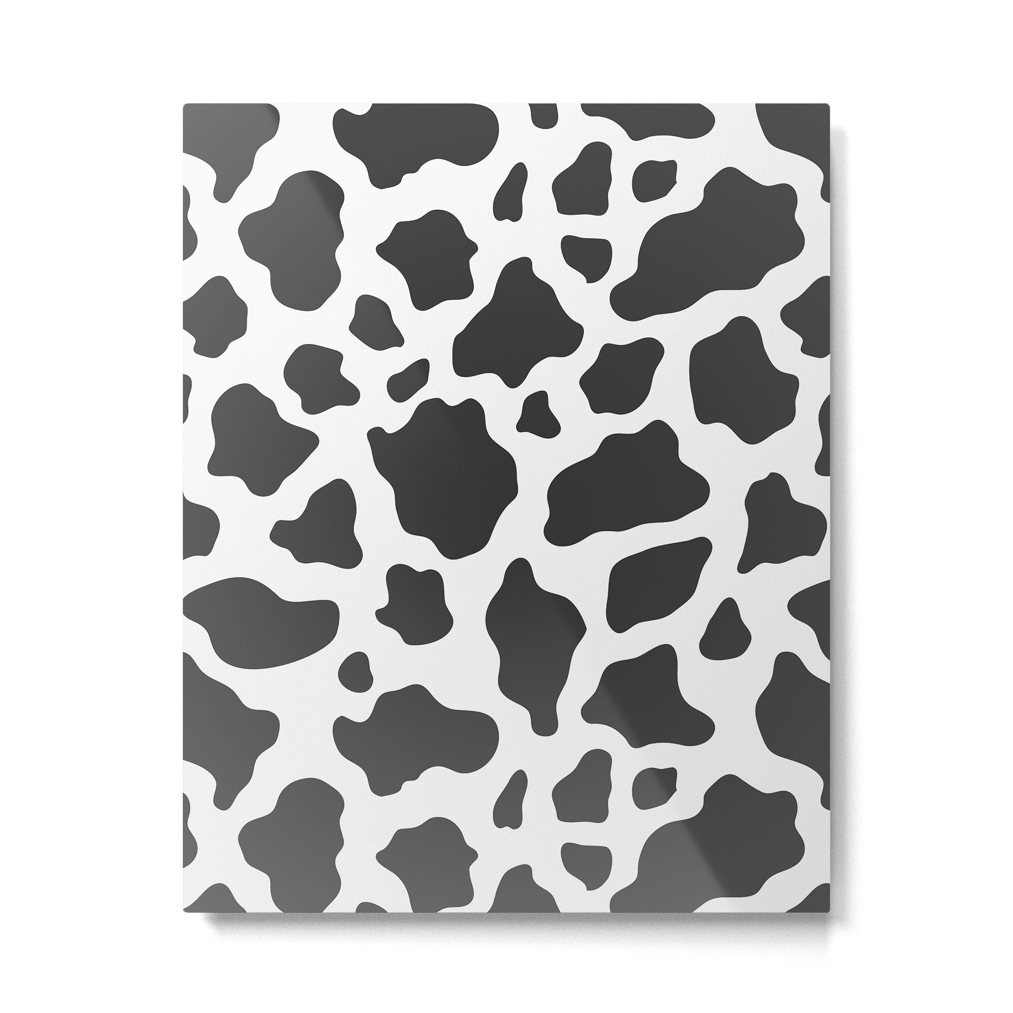 Black and White Cow Print Metal Print Gallery Image 4