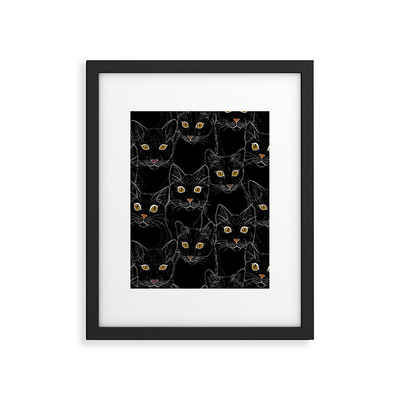 Black Cat Portraits Framed Art Print Gallery Image 5