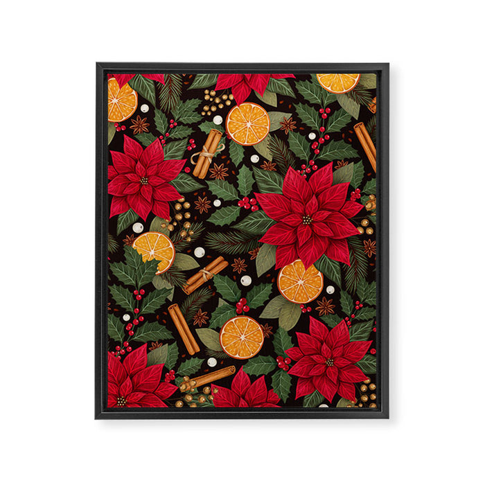 Christmas Stars and Spices Framed Canvas Print Gallery Image 1