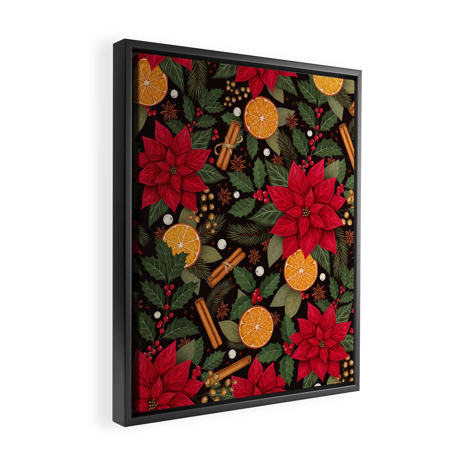 Christmas Stars and Spices Framed Canvas Print Gallery Image 2