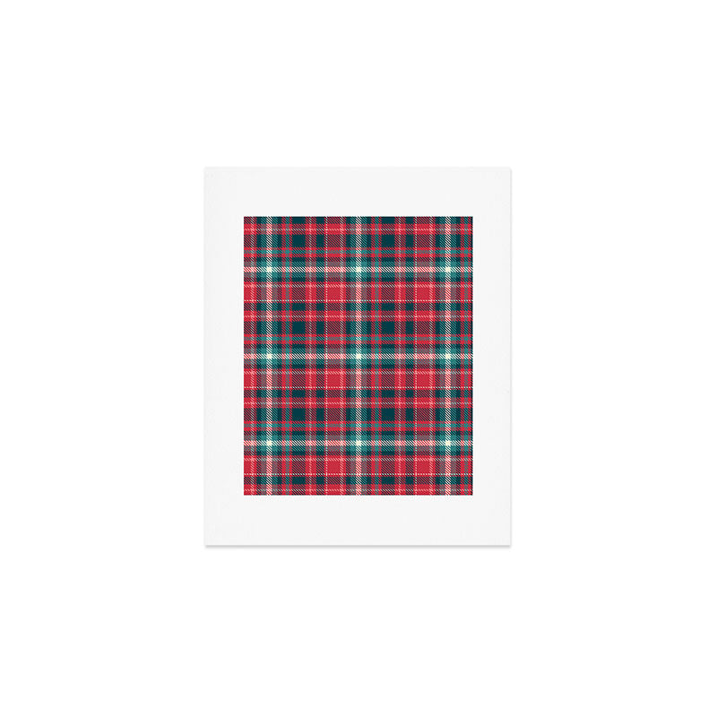 Classic Christmas Plaid Art Print Gallery Image 1