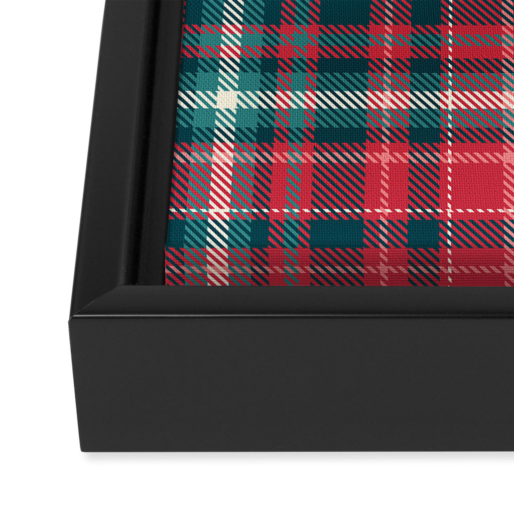 Classic Christmas Plaid Framed Canvas Print Gallery Image 3