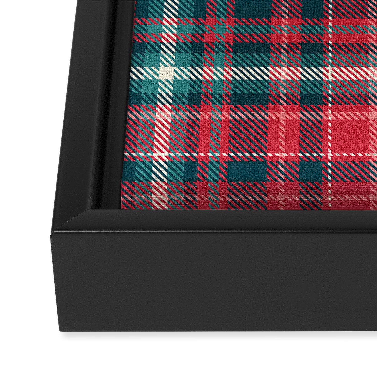 Classic Christmas Plaid Framed Canvas Print Gallery Image 3
