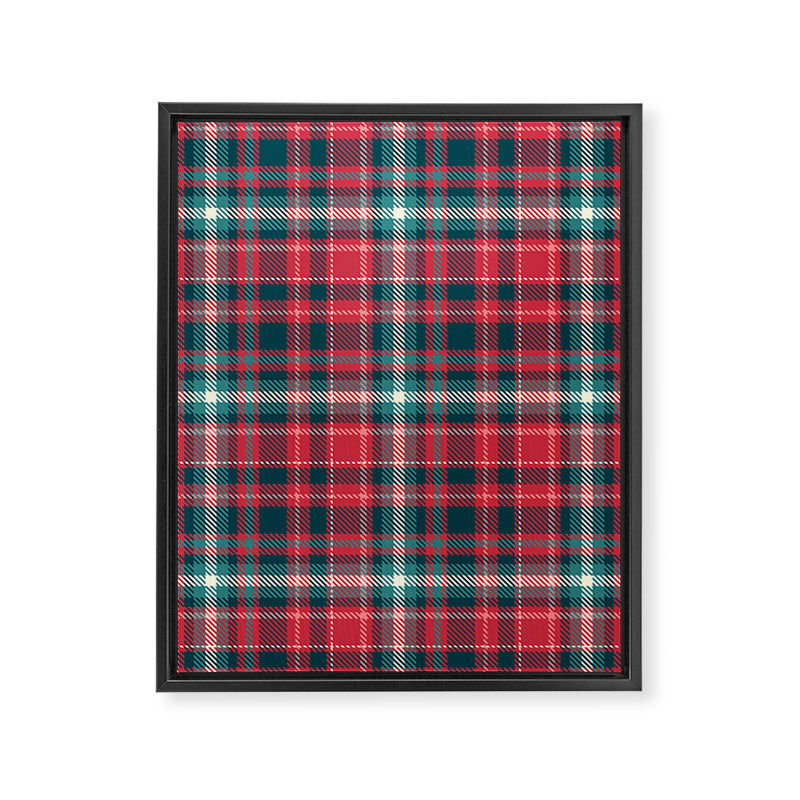 Classic Christmas Plaid Framed Canvas Print Gallery Image 6