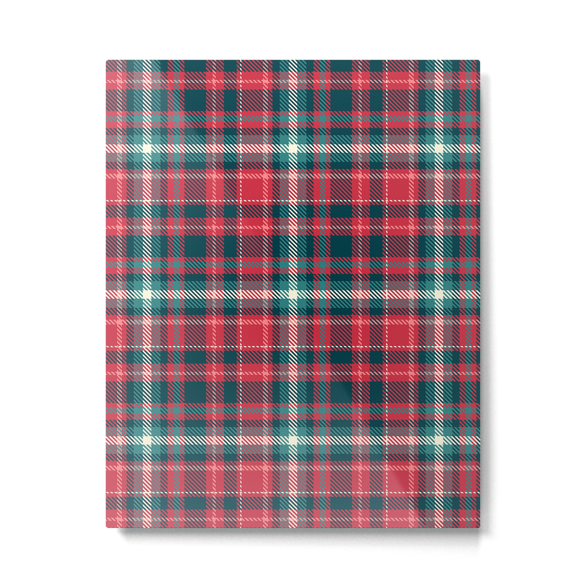 Classic Christmas Plaid Metal Print Gallery Image 4