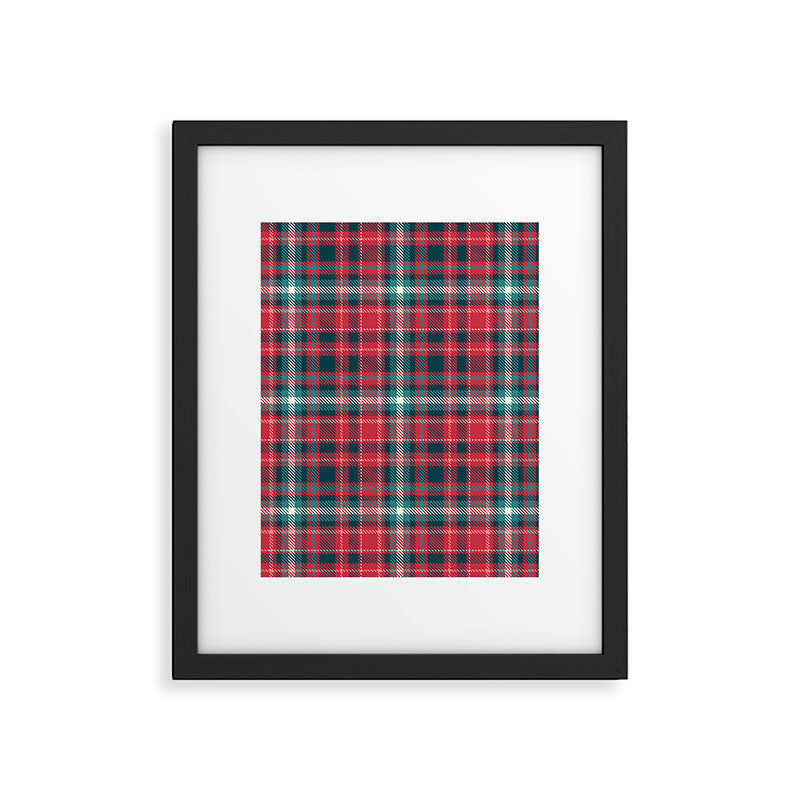 Classic Christmas Plaid Framed Art Print Gallery Image 5