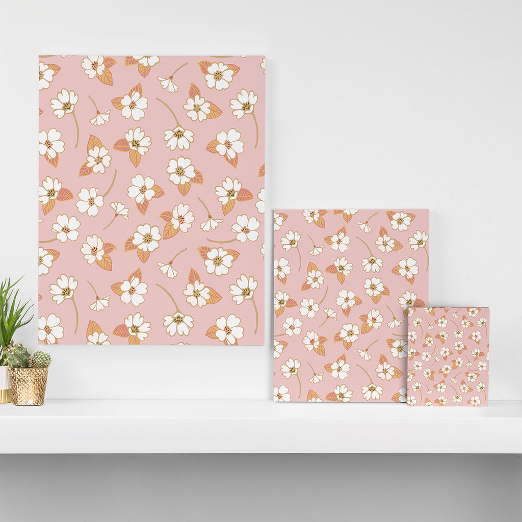Spring Garden Dlicate Blooms - Pink Canvas Print Gallery Image 3