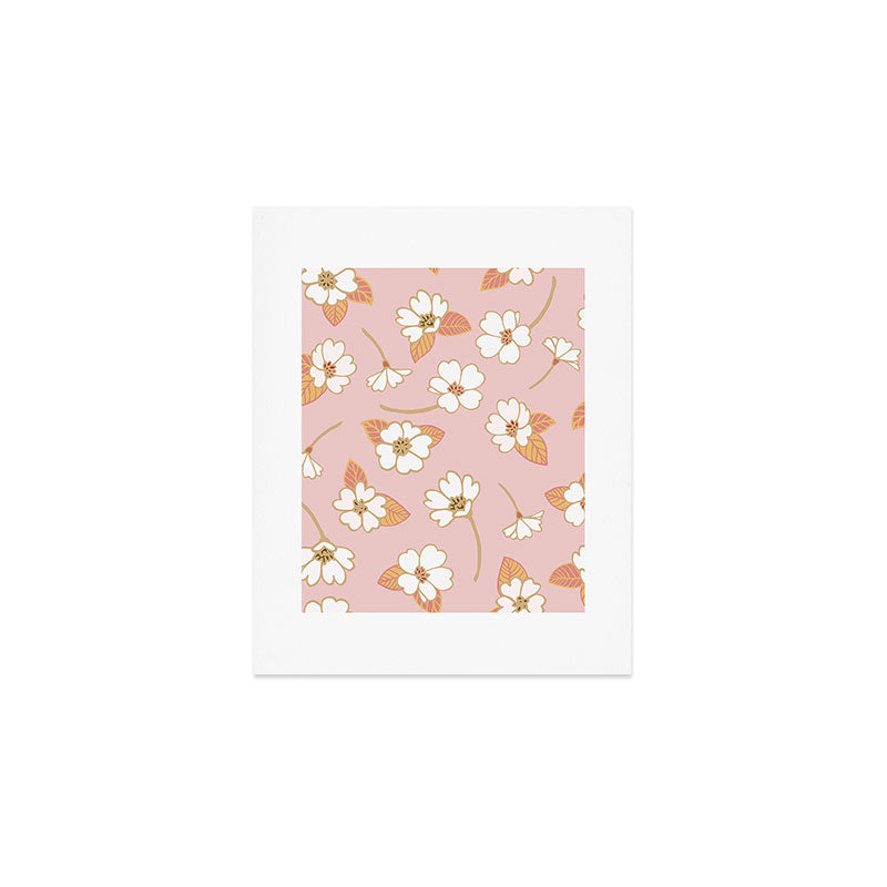 Spring Garden Dlicate Blooms - Pink Art Print Gallery Image 1