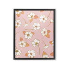 Spring Garden Dlicate Blooms - Pink Framed Canvas Print Gallery Image 8