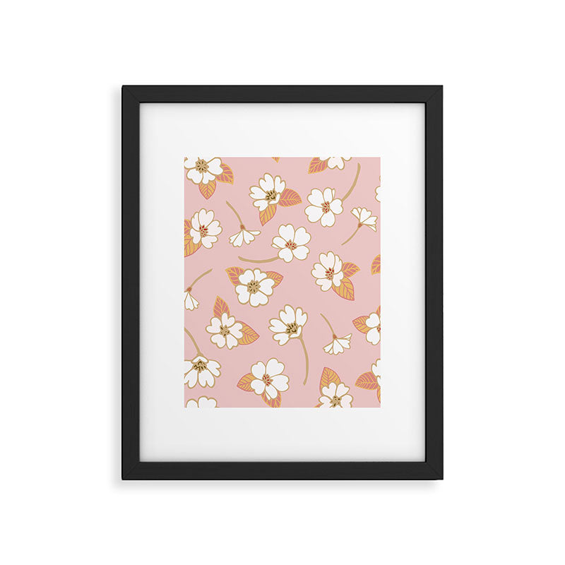 Spring Garden Dlicate Blooms - Pink Framed Art Print Gallery Image 6