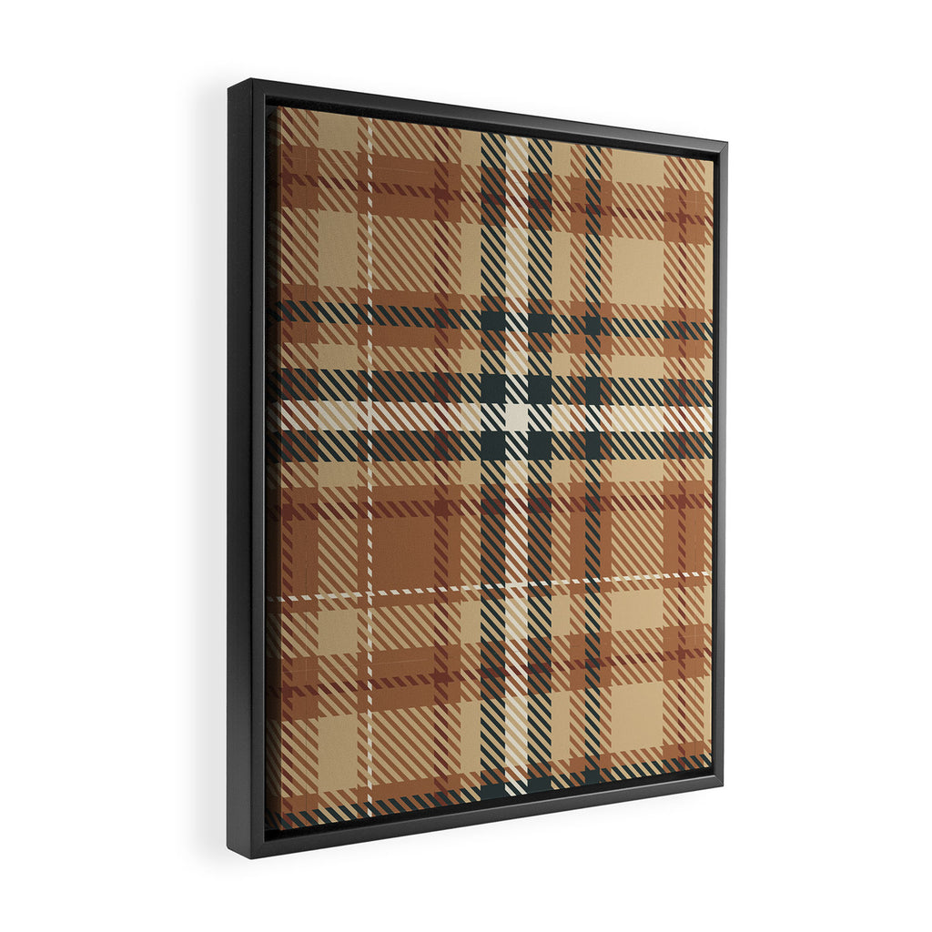 Cozy Autumn Plaid Framed Canvas Print Gallery Image 2