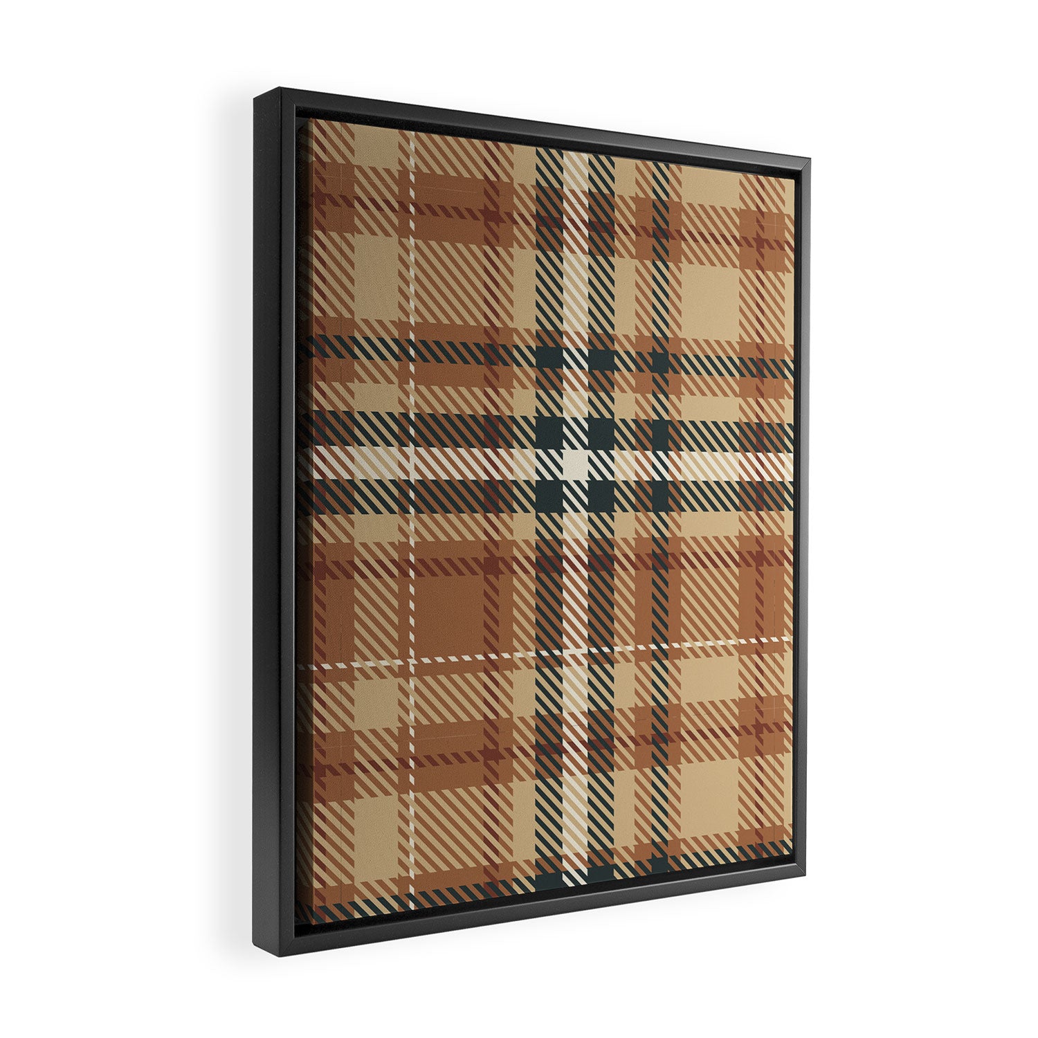 Cozy Autumn Plaid Framed Canvas Print Gallery Image 2