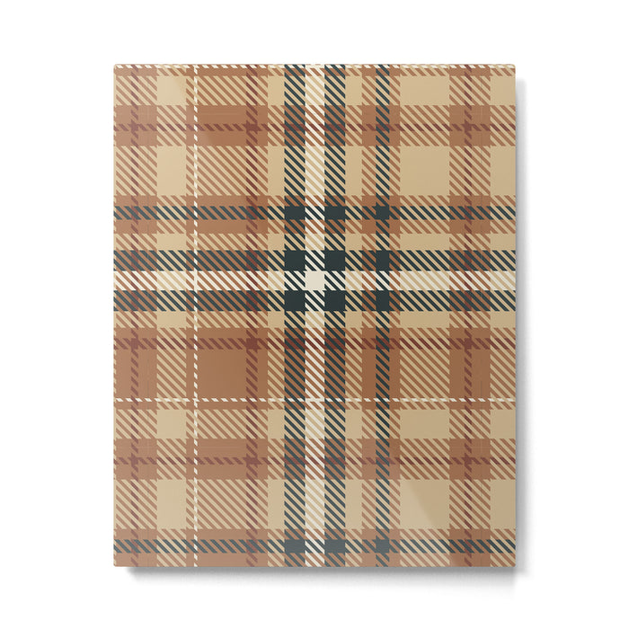 Cozy Autumn Plaid Metal Print Gallery Image 1