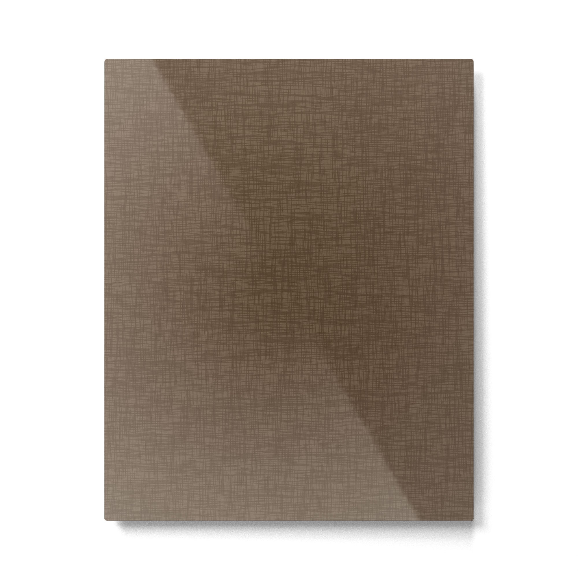 Cozy Linen Effect in Coffee Liqueur Brown Metal Print Gallery Image 6