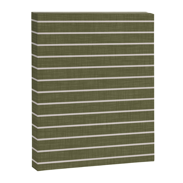 Cozy Stripes In Olive Green Canvas Print Gallery Image 1