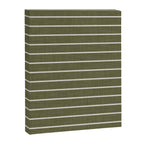 Cozy Stripes In Olive Green Canvas Print Gallery Image 6