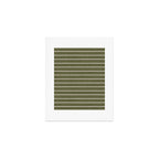 Cozy Stripes In Olive Green Art Print Gallery Image 1