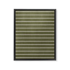 Cozy Stripes In Olive Green Framed Canvas Print Gallery Image 6