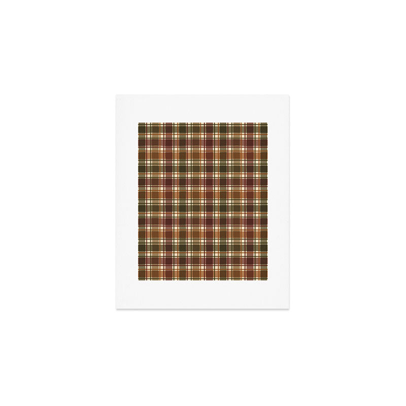 Cozy Vintage Plaid Art Print Gallery Image 1