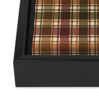 Cozy Vintage Plaid Framed Canvas Print Gallery Image 3