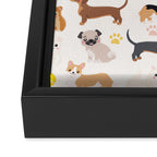 Cute Dog Pattern Framed Canvas Print Gallery Image 3