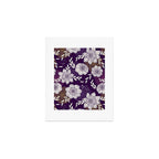 Dahlia Flowers Pattern - Purple and Yellow Art Print Gallery Image 1
