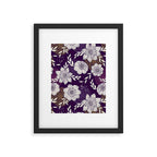 Dahlia Flowers Pattern - Purple and Yellow Framed Art Print Gallery Image 5
